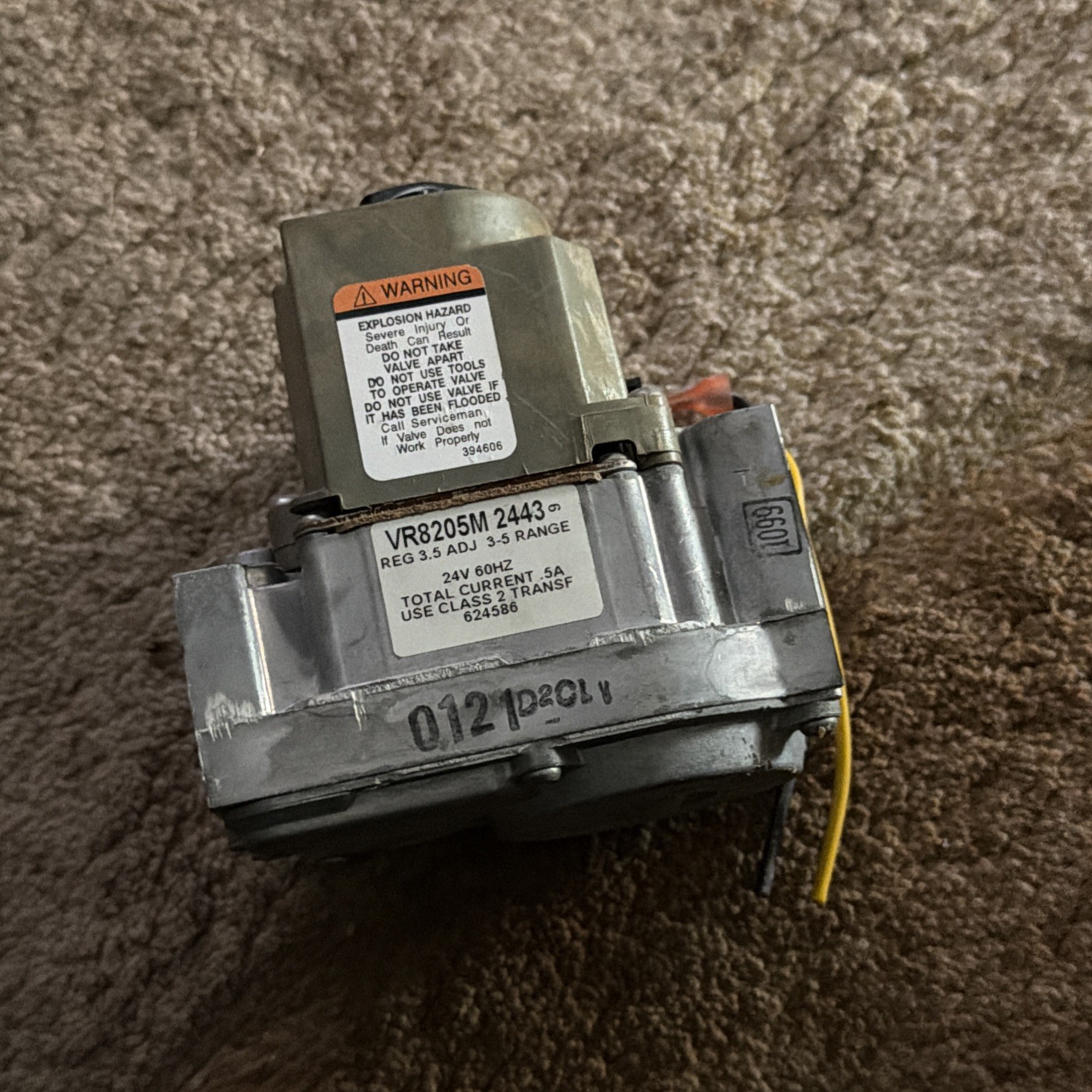 FG6RK072C-12A VR8205M2443 624586 0301039228 OEM Gas Valve of Nordyne Furnace Bas