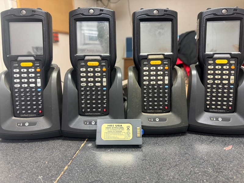 4 x  Symbol Motorola Zebra MC3190-G2D mobile 1D barcode scanner Guns USED