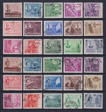 North Borneo Used. 1950 Set (less SG366). 1954 Set. Cat &pound;220.