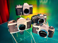 Lot of 4 Vintage Miranda/Pentax/Olympus/35mm SLR Camera Bodies FOR PARTS/REPAIR.