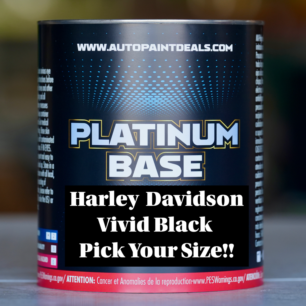 Harley Davidson Vivid Black Urethane Basecoat Paint PICK YOUR SIZE