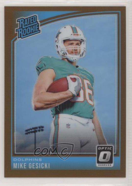 2018 Donruss Optic Rated Rookie Bronze Prizm Mike Gesicki #187 0a6