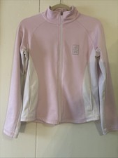 Camisa Grand Prix Equitación Cremallera Completa Manga Larga Rosa/Blanca