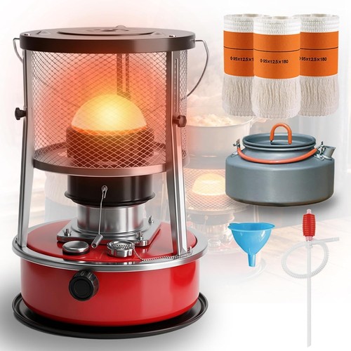 Heater Indoor 4.5L(Lasts 18 h) Paraffin Heater Indoor, 9000 BTU/H Paraffin Heate