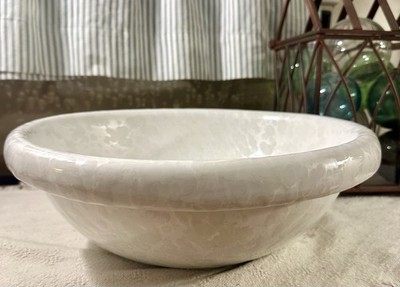 VTG Rare Bennington Potters VT White Agate  Pottery X-LG Bowl David Gill 1915L
