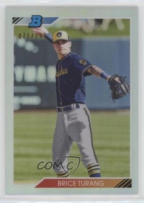 2020 Bowman Heritage Chrome Prospects Refractor 71/199 Brice Turang #92CP-BT da9