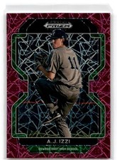 2022 Panini Prizm Draft Picks #PDP126 A.J. Izzi Neon Pink Velocity