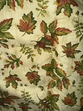 Fall Leaves Fabric Signature Classics by Oakhurst Textiles 56”x 45”  From 2005