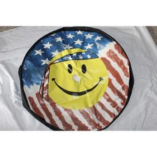 Tire Cover Spare Wheel Cover Smiley Face and Flag 285/70r17 Patriotic July 4