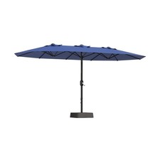 15ft Large Patio Umbrella With Base - Outdoor Double-Sided Market Umbrella, C...
