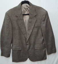 Vintage Haggar Sport Coat/Blazer Houndstooth Size 42L Gray EUC!! Made in USA!!