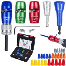 Wire Stripper for Drill US Standard, 10-14 AWG Stripping Twisting Tool Set