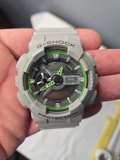 Casio G-Shock 5146 GA-110TS Matte Grey/Green Wristwatch
