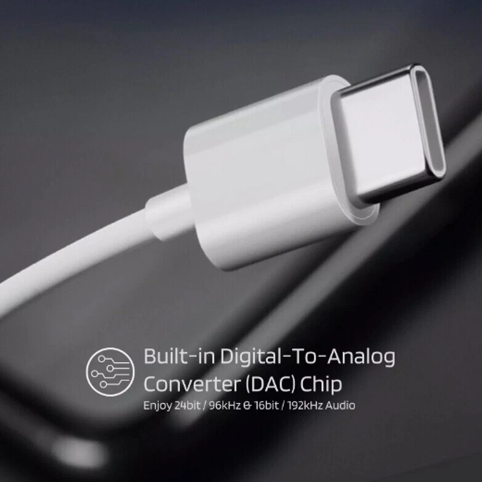 For Apple iPhone 15 Po Max 15 Plus USB C to 3.5mm Aux Headphones Adapter Cable - Image 2 of 4