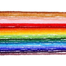 Wholesale Faceted Crystal Glass Spacer Loose Beads 4mm For Jewelry Making ;