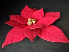 Christmas 13" Metal Poinsettia Flower lot 3406 