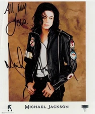 MICHAEL JACKSON 8.5X11 SIGNED PHOTO AUTOGRAPH SIGNATURE POSTER REPRINT
