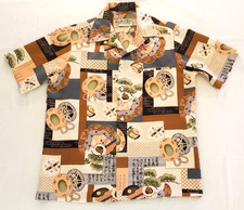 Vintage Sera's Surf N' Shore Hawaiian Shirt Fashions For Men Polyester Pocket