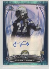 2014 Bowman Chrome Rookie Bubbles Refractor 60/99 Jason Verrett Auto 0cz