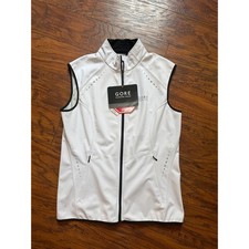 Gore Running Wear Windstopper Soft Shell Vest White Black Womens Medium NWT