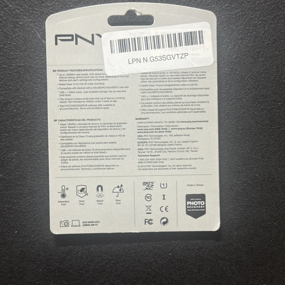 PNY Micro SDXC Elite 128GB Flash Card 100mb/S New with Adapter - Image 2 of 2