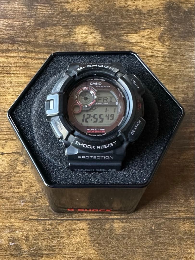 Casio G SHOCK Mudman G 9300 World Time Solar Watch Mens Outdoor
