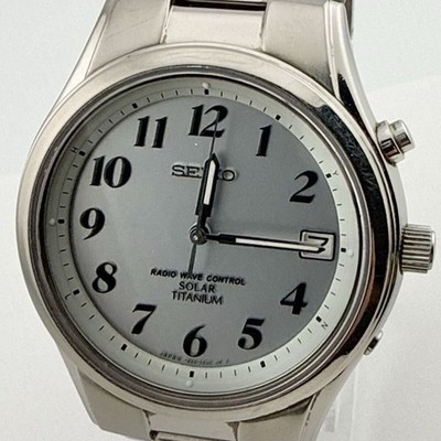 【電波ソーラー】SEIKO　セイコー　チタン　7B22-0AD0 SEIKO 7B22-0AD0 Titanium Solar Watch Working Condition Gray Dial