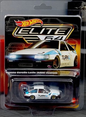 Hot Wheels Elite 64 - Toyota Corolla Levin (AE86) Custom w/ Protector - New