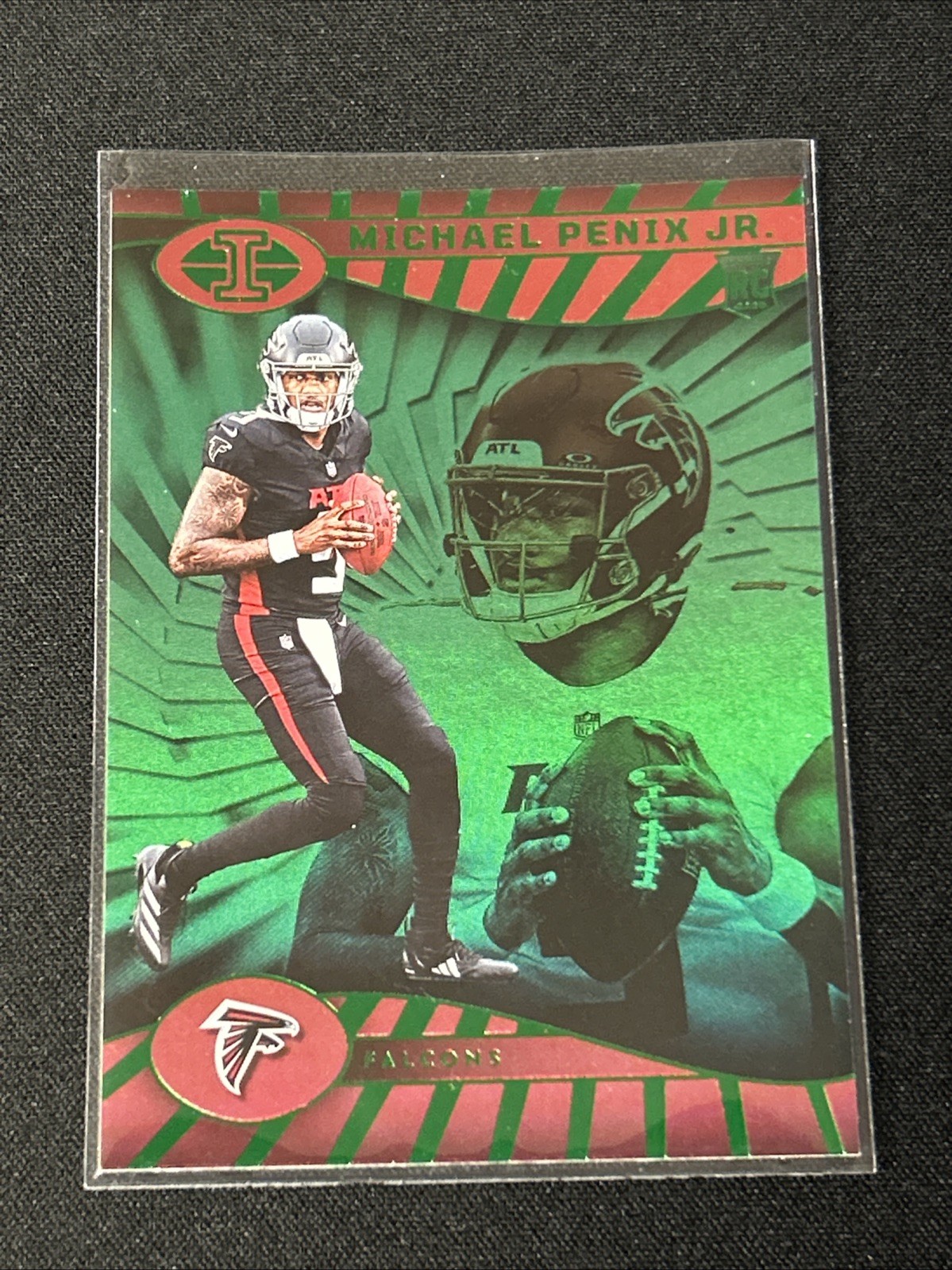 2024 Panini Illusions - Michael Penix Jr. #4 Trophy Collection Emerald (RC)