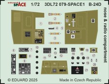 Eduard 3DL72079 1:72 Consolidated B-24D Liberator nose & radio compartment SPACE