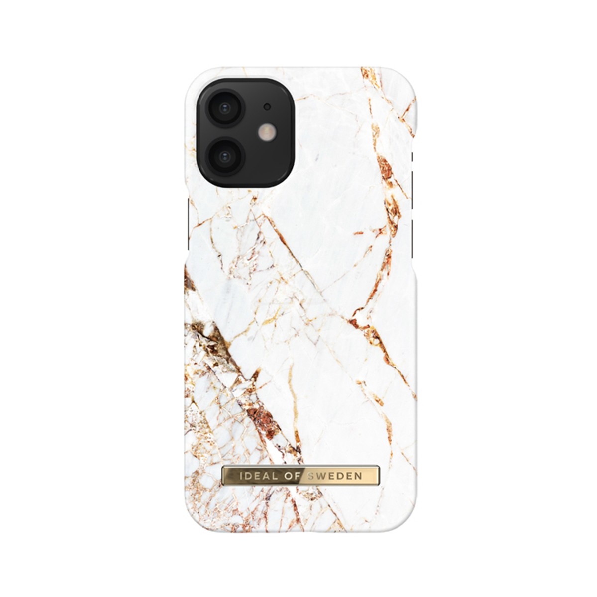 Coque iPhone 12 Mini IDEAL OF SWEDEN Marbre de Carrare Doré