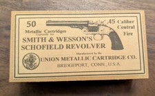 Cartridge Box: All-Plastic .45 Schofield (Fits .45 Colt), 50-Round Vintage Style