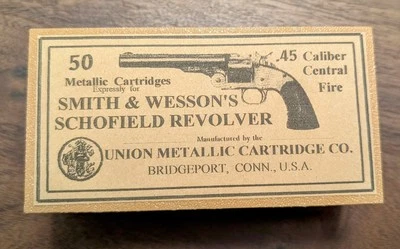 SURLEY'S POSSIBLES Cartridge Box: .45 Schofield (Or .45 Colt), 50-Round Vintage Style