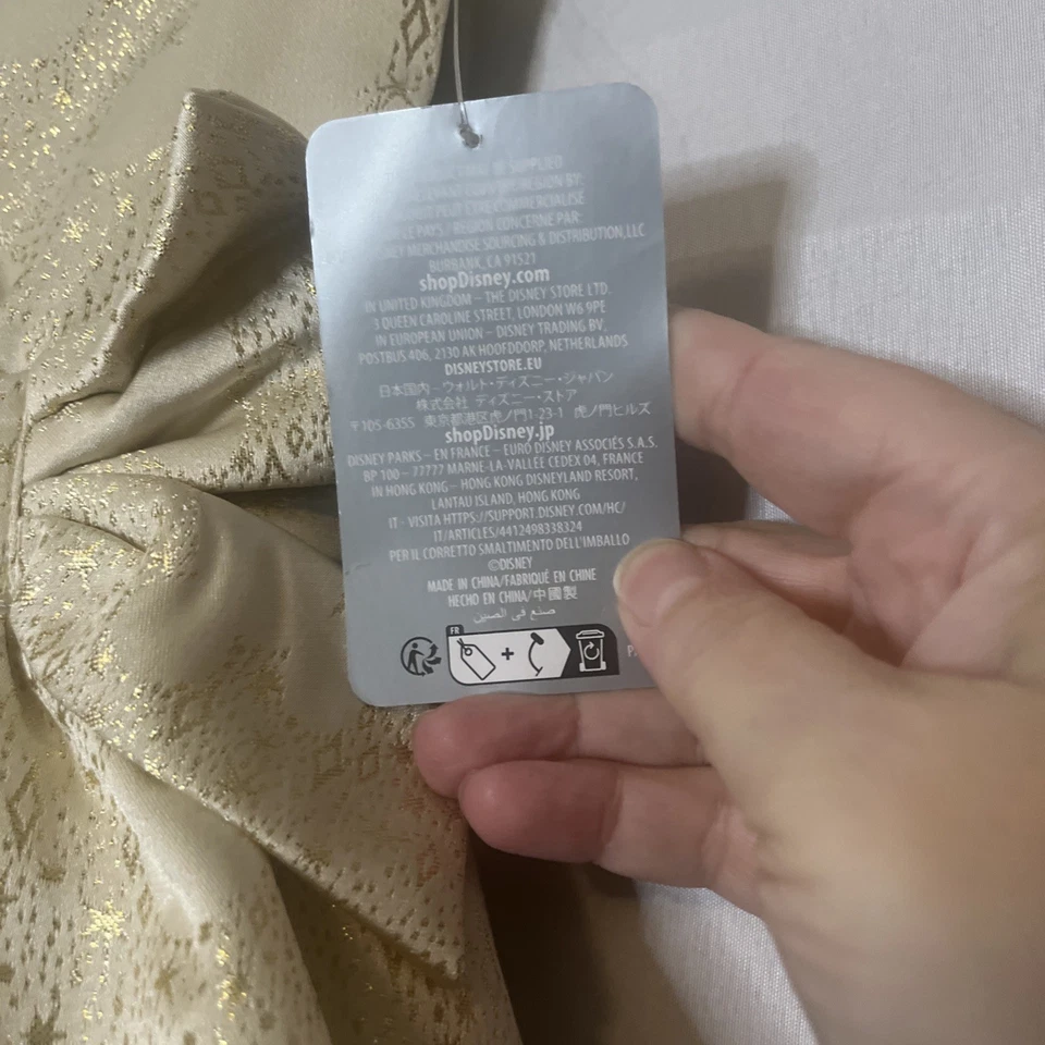 Niñas 5/6 Nuevo Con Etiquetas Disney Dorado Vestido de Vacaciones Oculto Patrón Mickey Vestido de Navidad Foto 3 de 4