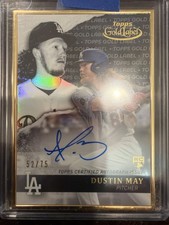 2020 Topps Gold Label Dustin May RC Auto /75 Dodgers Framed Autograph NM