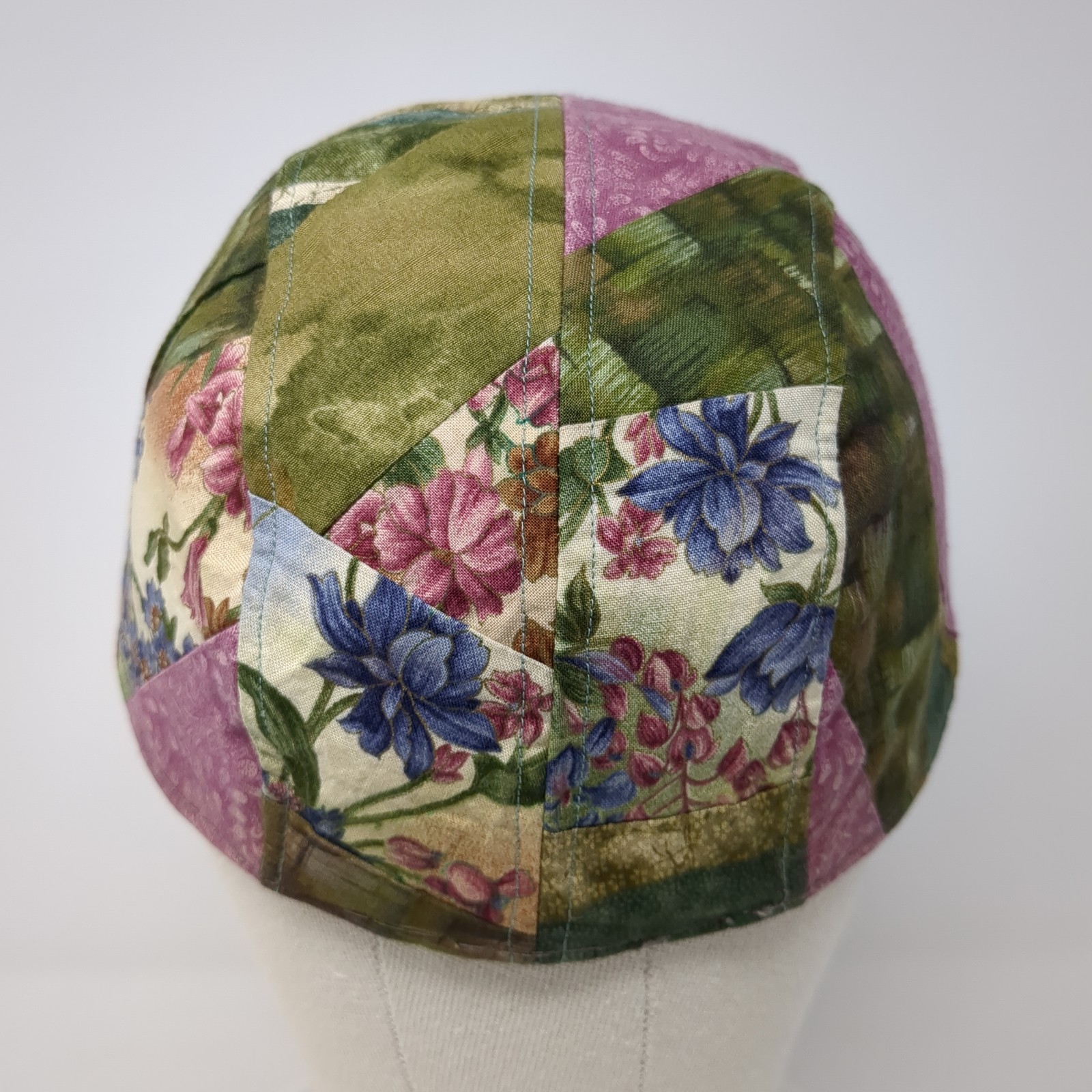 Patchwork Flower Fitted Baseball Cap Multicolor O… - image 6