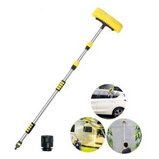 5-12 Foot 20 ft Reach Car Wash Brush with 12-Inch Soft Bristle, On/Off