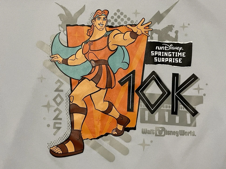 runDisney Springtime сюрприз мужской Hercules 10K рубашка размер M средний - Изображение 2 из 4
