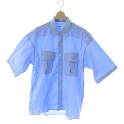 Monkey MONKEY Arrows Shirt L Blau Kurzarm mit Tasche /AP Herren