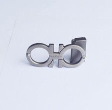 Salvatore Ferragamo gunmetal grey Gancin Belt Buckle for 34-35mm leather belt