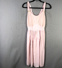 Babydoll Dress S Pink Pleated Lace Nightgown Slip Coquette Balletcore Pastel