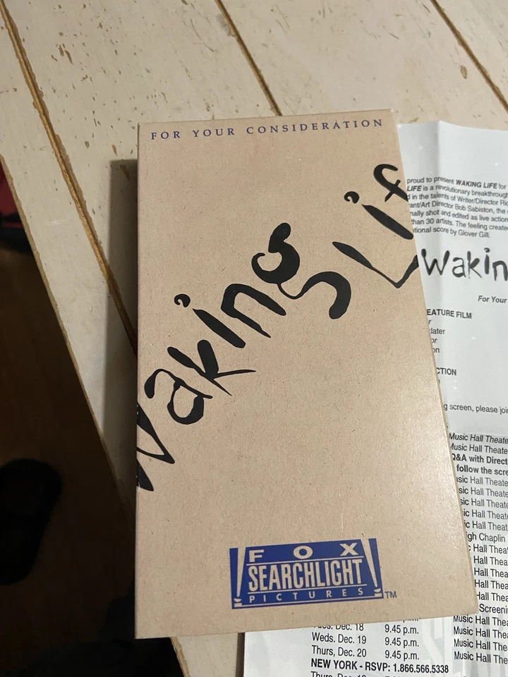 Waking Life VHS 2001 Promo Screener Widescreen FYC Richard Linklater Video Tape - Image 3 of 4
