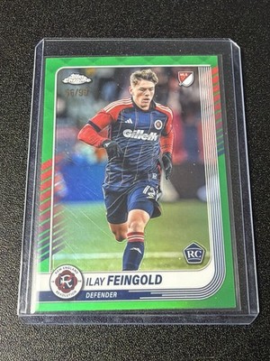 2025 Topps Chrome MLS Ilay Feingold RC Green Refractor Rookie #/99 Revolution