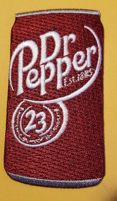 Dr Pepper Soda Can Patch Embroidered Soft Drink Logo Iron On
