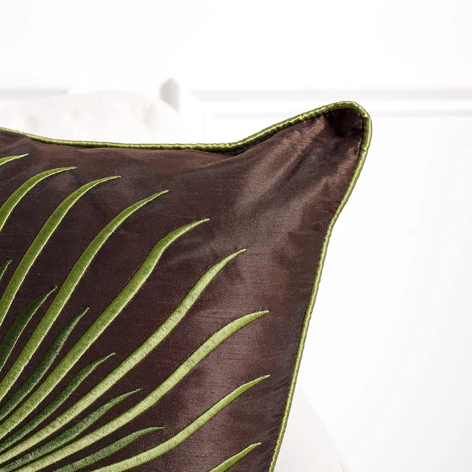 枕头系列 Leste Verte 枕头(2 件套),22 英寸 x 22 英寸绿色 — 第 3/3 张图片