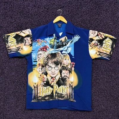 Harry Potter and The Philosopher's Stone Vintage Button Up Shirt Size Large