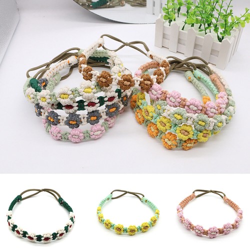 Woven Crochet Accessories Hair Band Elastic Daisy Hair Small Headpiece Turban/ - Bild 1 von 23