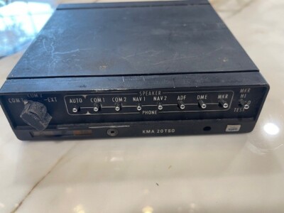 King KMA 20 TSO Audio Panel with Marker Beacon Audio Selector Untested