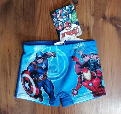 Marvel The Avengers Badehose Gr 98, 104, 110, 116, 128 Boxer Badeshorts Bademode