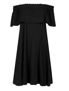 black bardot beach dress